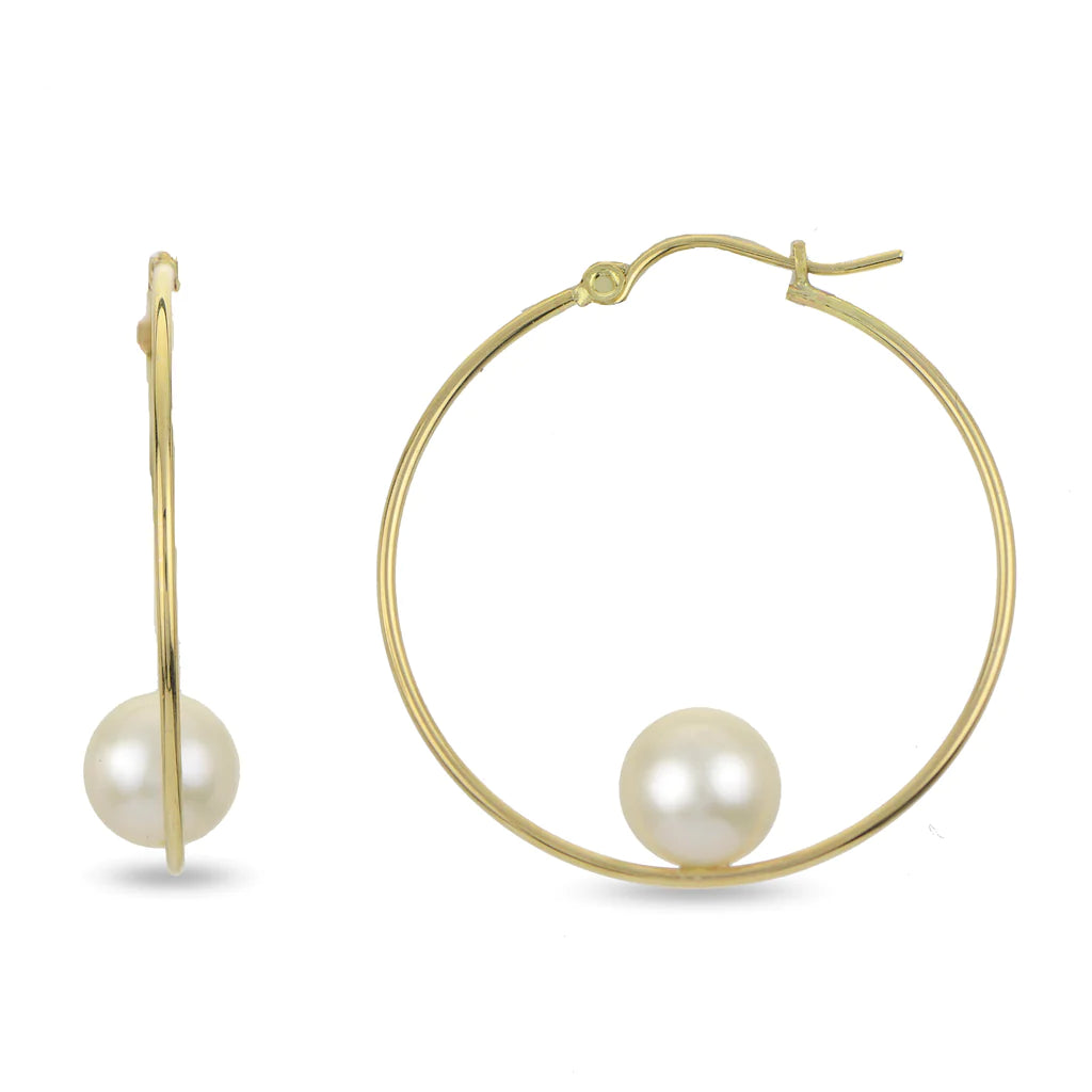14KT Yellow Gold Freshwater Pearl Earring