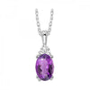 10KT White Gold Birthstone Pendant