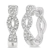 Swirl Petite Diamond Huggie Earrings