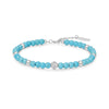 Silver Lab Created Turquoise Bracelet