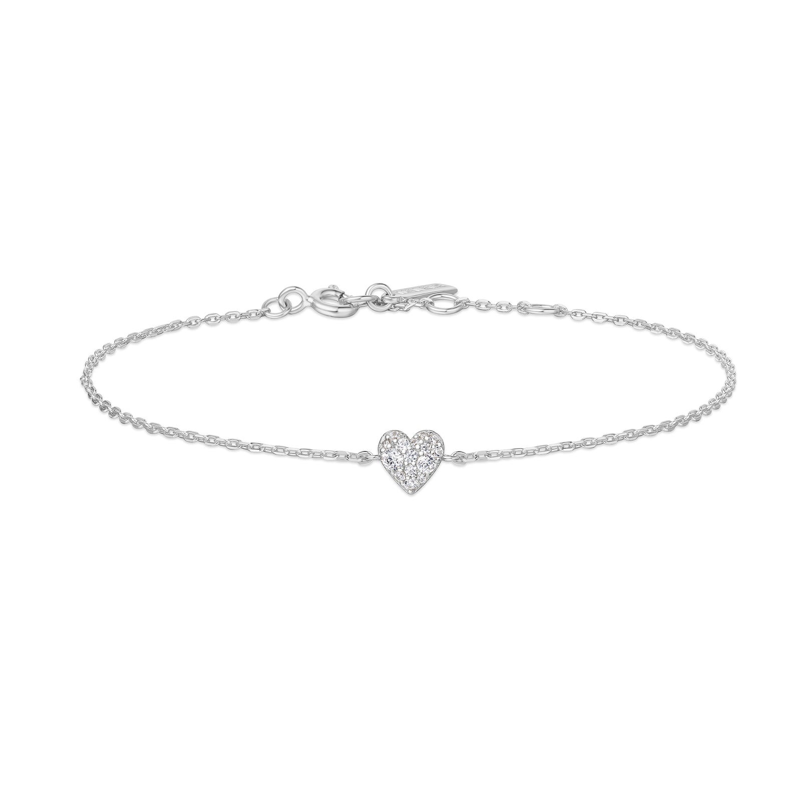 Silver Sweetheart Pavé Bracelet