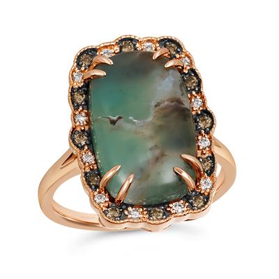 Strawberry Gold Peacock Aquaprase Le Vian Ring