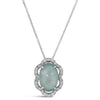 Oval Peacock Aquaprase Le Vian Pendant Necklace