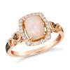 Strawberry Gold Neopolitan Opal Le Vian Ring