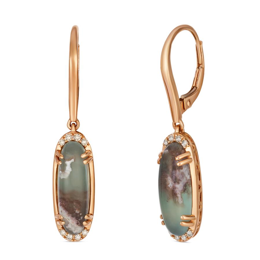 Le Vian® Long Peacock Aquaprase™ Dangle Earrings