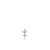 GOLD DOUBLE SPARKLE BARBELL SINGLE EARRING