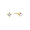 Gold Solitaire Studs