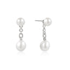 Silver Freshwater Pearl Stud Ear Jackets