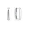 Silver Wide Paper Clip Earrings
