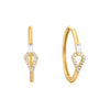 Gold Cubic Zirconia Geometric Hoops
