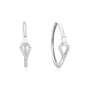 Silver Cubic Zirconia Geometric Hoops