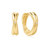 Gold Cross Duo Huggies