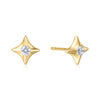 Gold Sparkling Star Stud Earrings