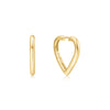 Gold Medium Heart Hoop Earrings