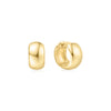 Gold Chubby Small Huggie Hoop Earrings