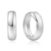 Silver Chubby Large Huggie Hoop Earrings