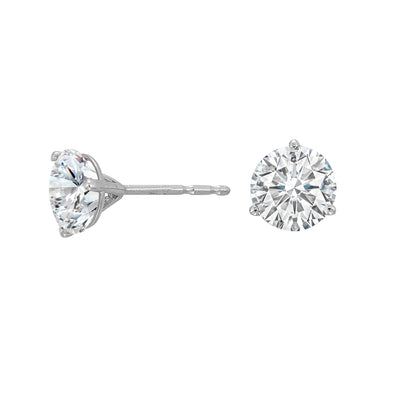 14K White Gold "Made in the USA" Lab Grown Diamond Studs
