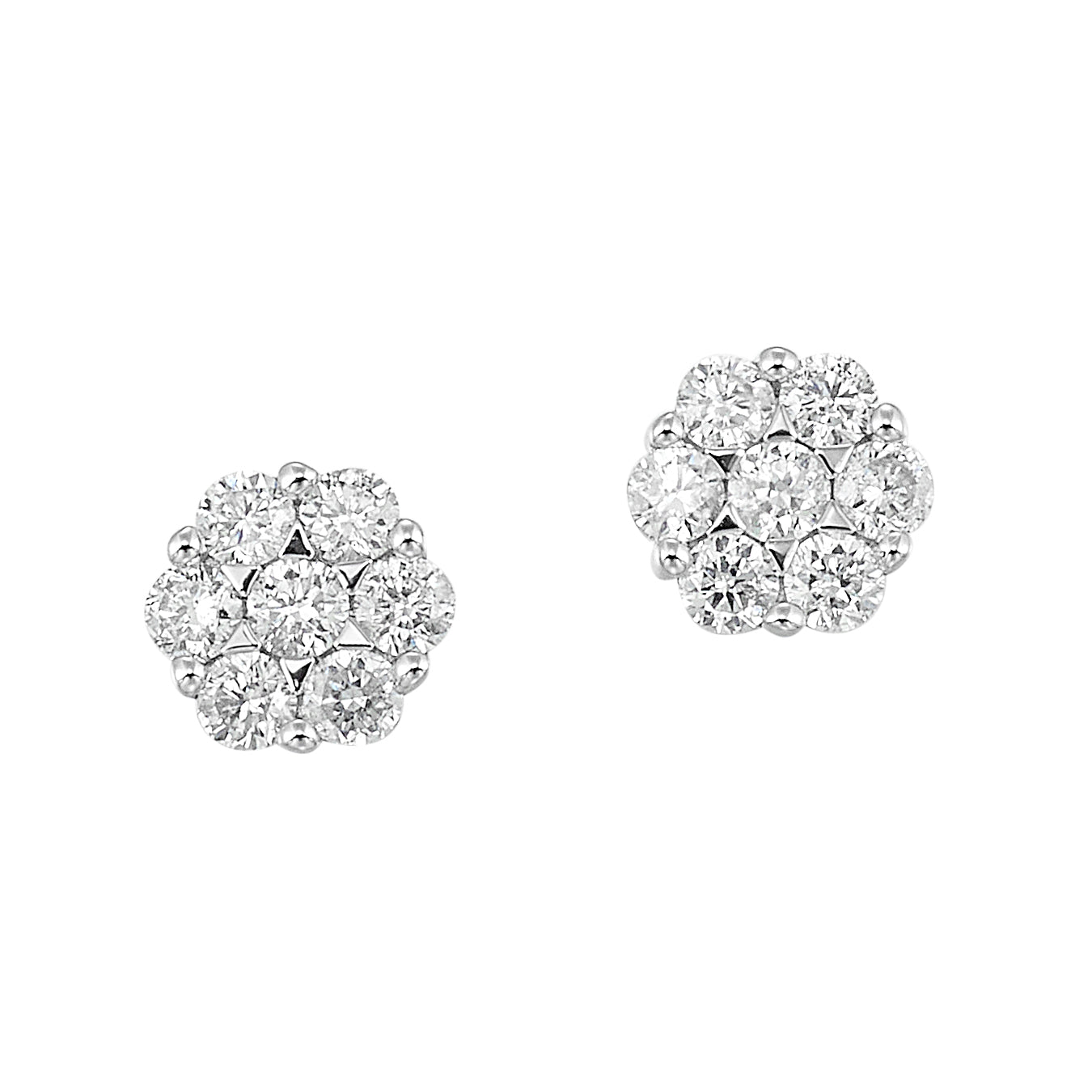 14Kt White Gold Diamond 1/2Ctw Earring
