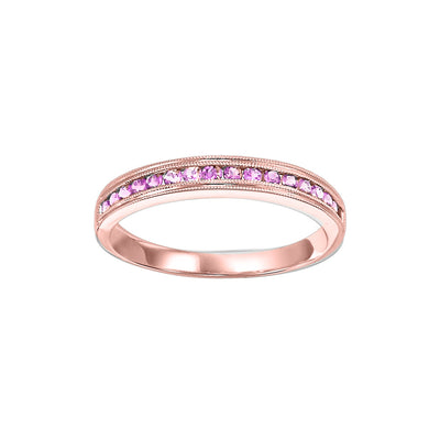 Pink Sapphire Stackable Ring