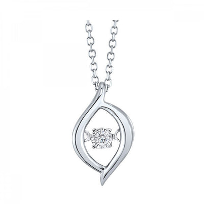 Dancing Diamond Pendant Necklace