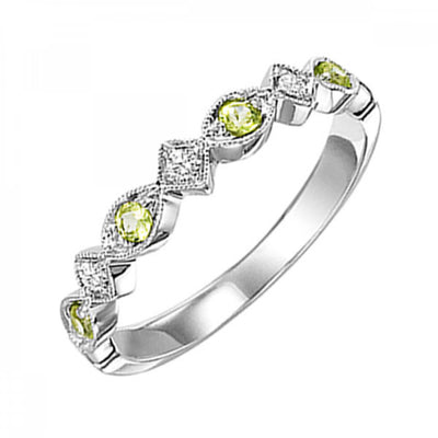 Gemstone and Diamond Stackable Ring