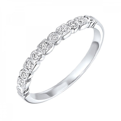 10KT Round Diamond 1/8CTW Band- Available in Rose, Yellow and White Gold