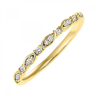 10KT Diamond (1/20CTW) Twist Ring- Available in Rose, Yellow and White Gold