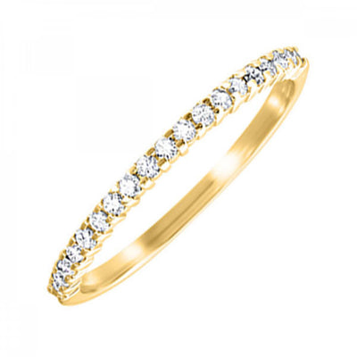 10KT 1/6 CTW Diamond Band- Available in rose, yellow and white gold