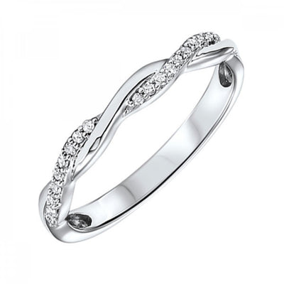 10K Interlocking Diamond Ring -Available in Rose, Yellow and White Gold