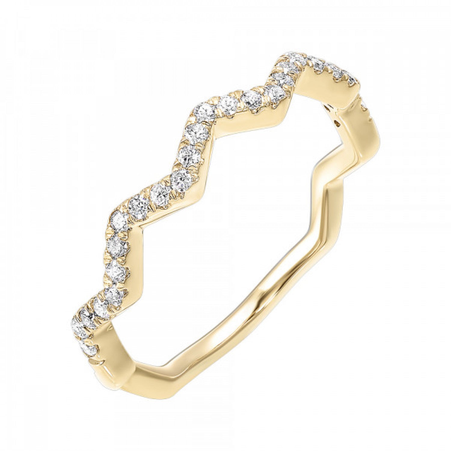 10KT Diamond (1/5CTW) Band- Available in Rose, Yellow and White Gold