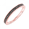 14KT Round Black Diamond (1/8CTW) Ring- Available in Rose, Yellow and White Gold