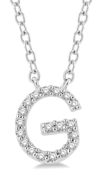 Initial Diamond Pendant