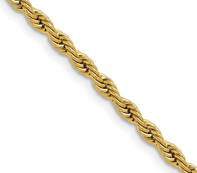 Stainless Steel 3MM Rope Chain Necklaces
