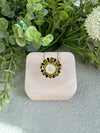 Opal Center Flower Design Ring