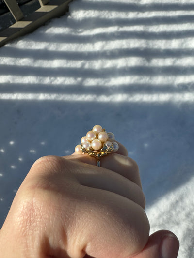 Cluster Pearl Ring