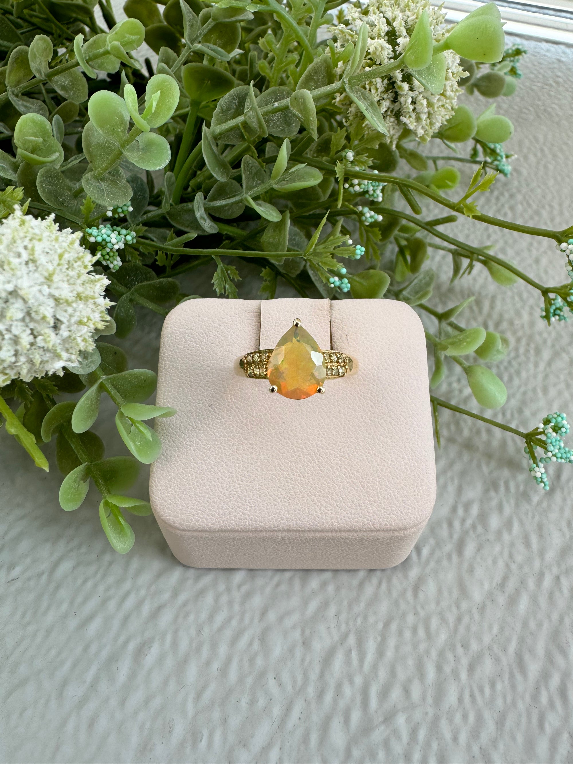 Opal Pear Shaped Ring