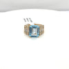 10KT Yellow Gold Blue Topaz Ring