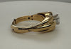 14K Yellow Gold Arthritic Shank Round Diamond Ring