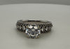 14K White Gold Round Lab Grown Diamond Engagement Ring