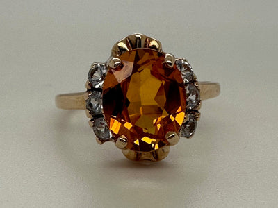 10K Yellow Gold Golden Topaz Ring