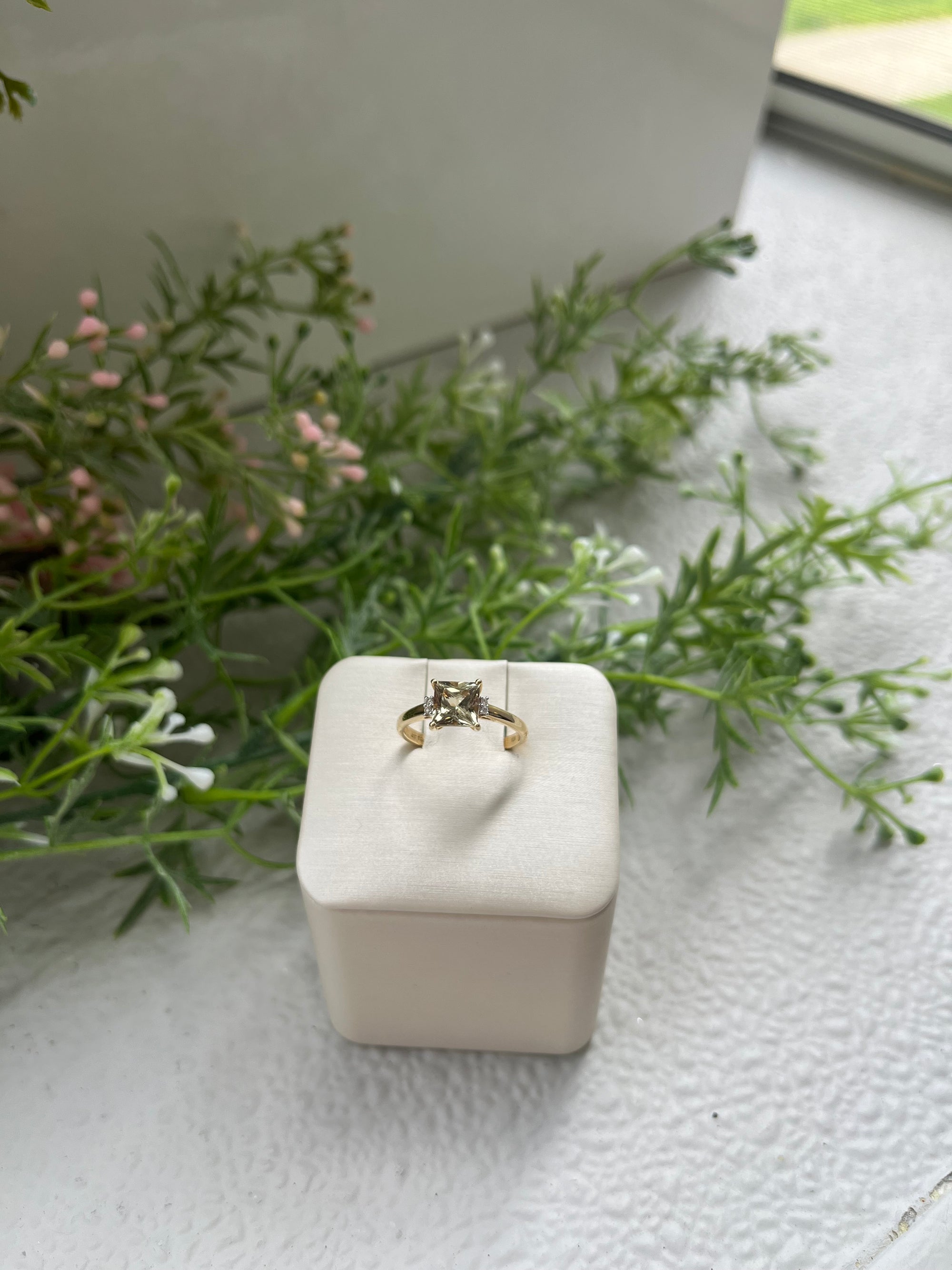 Csarite and Diamond Ring