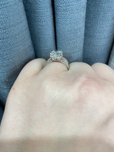 Victoria Lab Grown Cushion Cut Diamond Engagement Ring