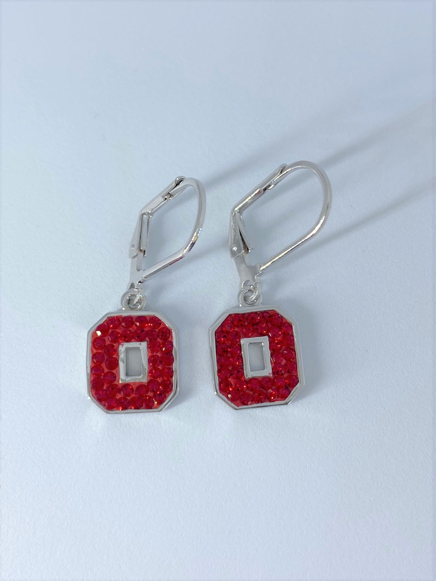 College Spirit "O" Hoop Dangle Earrings