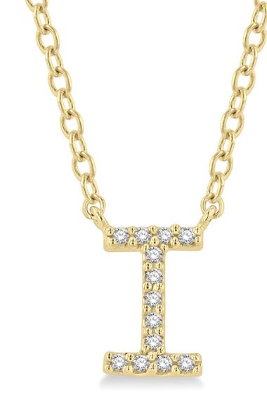 Initial Diamond Pendant