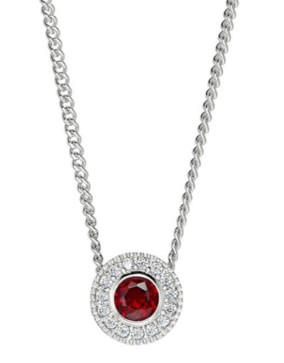 Sterling Silver Birthstone Necklace