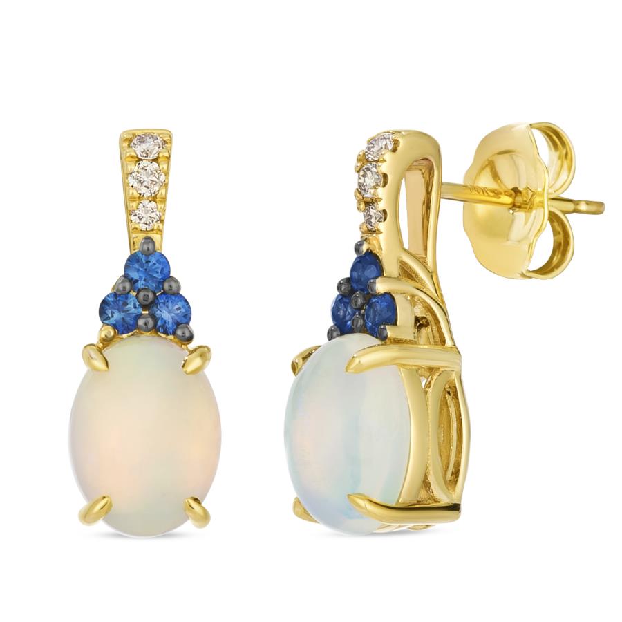 Le Vian® Opal & Clustered Sapphire Drop Stud Earrings