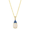 Le Vian® Oval Opal & Clustered Sapphire Necklace