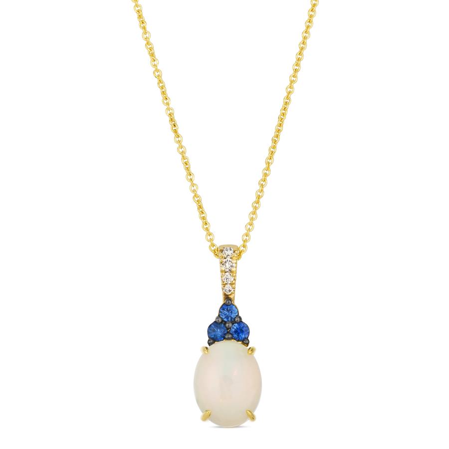 Le Vian® Oval Opal & Clustered Sapphire Necklace