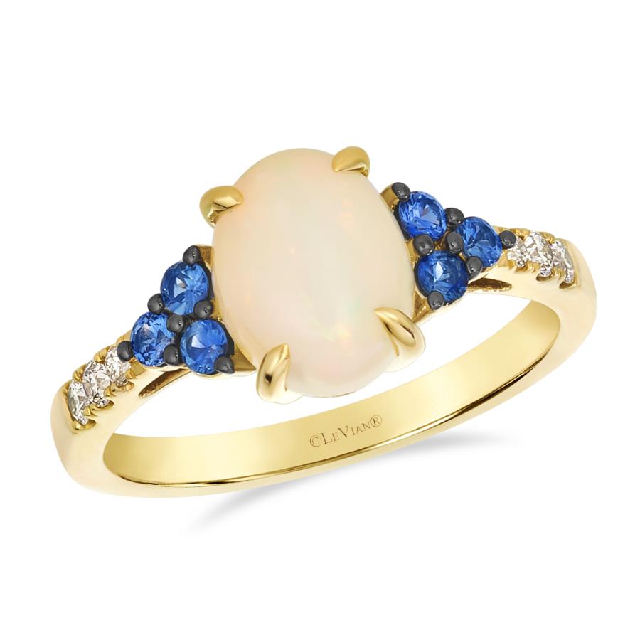 Le Vian® Oval Opal & Clustered Sapphire Ring