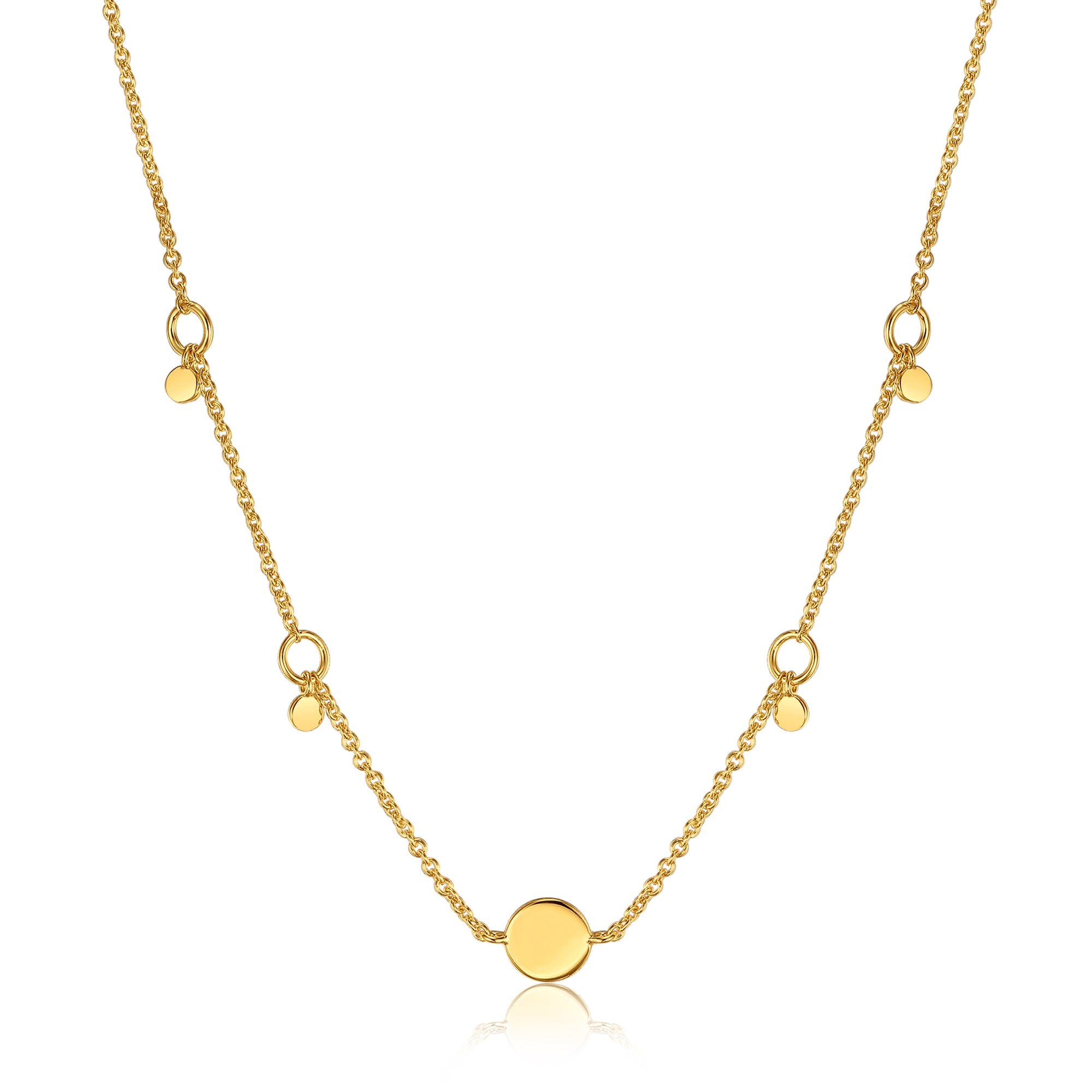 Geometry Drop Discs Necklace